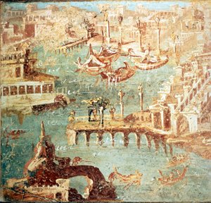 Port de Pouzzoles près de Naples. Museo Nazionale de Naples