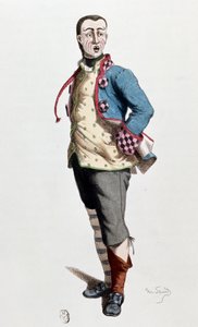 Stenterello, personnage traditionnel de carnaval de Florence, Italie