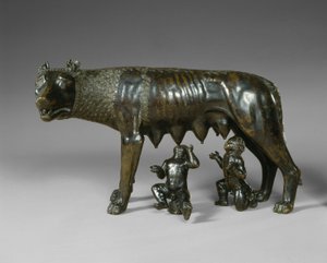 La Louve capitoline allaitant Romulus et Remus