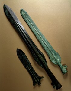 Pointes de lance en bronze, période Yayoi (300 av. J.-C.) - Japanese School