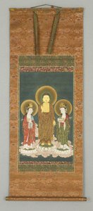 Bouddha et deux Bosatsu - Japanese School