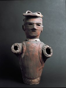 Sculpture funéraire en terre cuite (haniwa) - Japanese School
