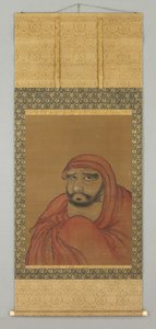 Grande tête avec draperie (de Daruma) (rouleau suspendu)