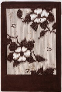 Pochoir : Hibiscus et moineau
