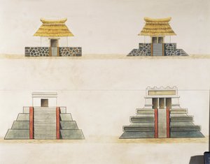 Reconstruction historique des bâtiments de Tenochtitlan - School Mexican