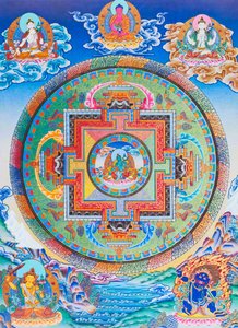 Mandala de Tara Verte représentant la protectrice maternelle de tous les dangers dans l