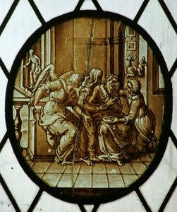 Médaillon : Tobie guéri de sa cécité, probablement XIXe siècle - School Netherlandish