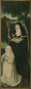 Sainte Gertrude de Nivelles et une chanoinesse augustinienne
