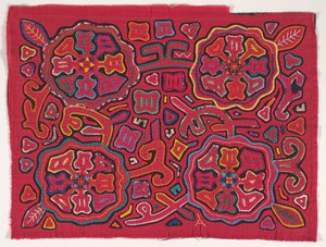 Panneau de chemise (mola), Peuple Kuna, Îles San Blas, c.1950s - School Panamanian
