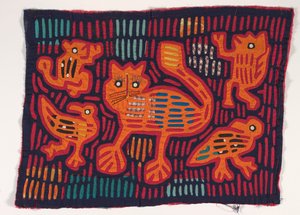 Panneau de chemise (mola), Peuple Kuna, Îles San Blas, c.1950s - School Panamanian