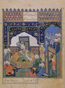 Timur sur le trône à Balkh, persan - School Persian