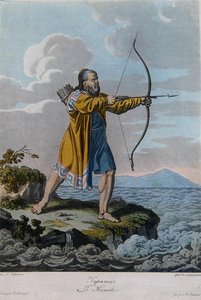 Habitant des îles Kouriles, vers 1800 - School Russian