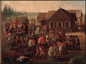 Les festivités publiques dans le village d