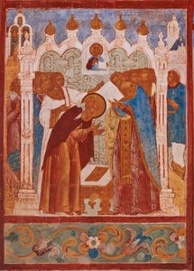 Consécration monastique de Saint Abraham de Rostov - School Russian