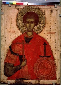 Portrait de Saint Demetrios de Thessalonique, martyr chrétien du 4ème siècle - School Russian