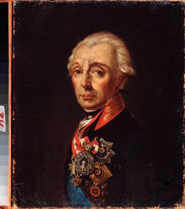 Portrait du maréchal généralissime prince Alexander Souvorov - School Russian