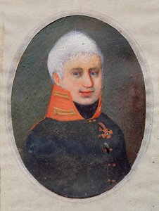 Portrait du poète Anton A. Delvig (1798-1831) (en uniforme militaire) - School Russian