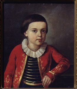 Portrait du poète Mikhail Lermontov enfant - School Russian