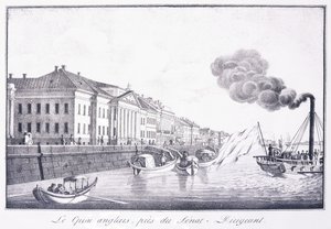 Le Quai Anglais, près du Sénat-Dirigeant, début du 19ème siècle - School Russian