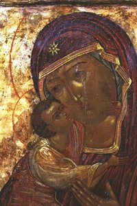 La Mère de Dieu Théodorovskaya, icône, fin du XVIe siècle - School Russian