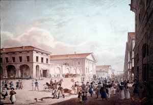 Vue de Saint-Pétersbourg, rue Sodovaia en 1820