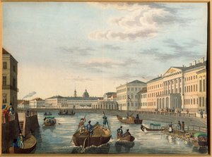 Vue de la rivière Fontanka à Saint-Pétersbourg - School Russian