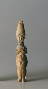 Figurine avec un chapeau haut, de Suse, Iran, IVe-VIe siècle apr. J.-C. - School Sasanian