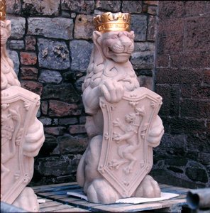 Lion héraldique, du toit de la Grande Salle - School Scottish