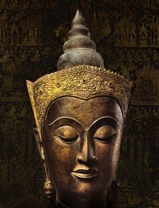 Tête de Bouddha couronné, style Ayutthaya - School Siamese
