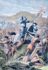 Hernan Cortes à la bataille d