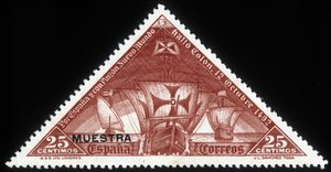 Timbre espagnol sur les caravelles de Christophe Colomb - School Spanish