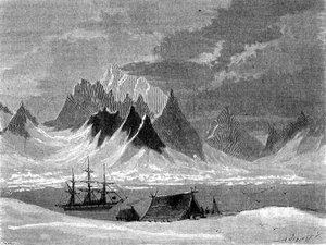 Vue dans les îles du Spitzberg, archipel du Svalbard, illustration de 