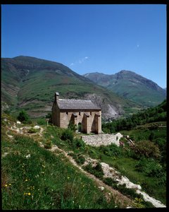 Vue de la chapelle de Saint Pèlerin, Arties (photographie) - School Spanish