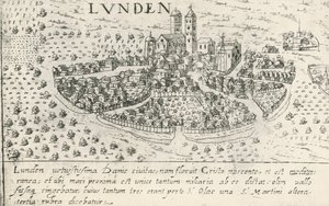 La ville de Lund, Suède (eau-forte)
