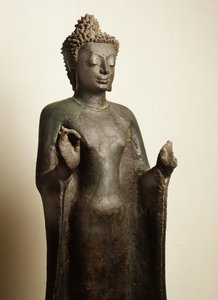 Bouddha descendant du ciel de Tavatsima, période Davaravati - School Thai