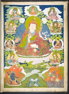 Un des 12 dessins représentant des divinités tibétaines par un artiste tibétain, probablement à Lhassa, vers 1800 - School Tibetan