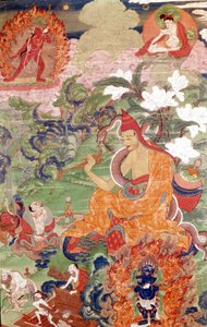 Le magicien Abhayakava du Bengale, Thangka tibétain, Musée Guimet, Paris - School Tibetan
