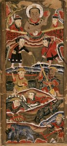 Roi Hang Trong, génie agricole, 70x35 papier, Musée des Beaux-Arts de Hanoï