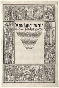 Bordure - avec le baptême du Christ - School of Albrecht Dürer