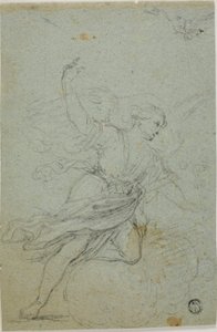 Ange annonciateur (recto) ; Samson et le lion (verso)