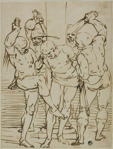 Flagellation du Christ - School of Luca Cambiaso