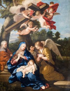 La Sainte Famille avec des anges, 1700 - School of Pietro Cortona