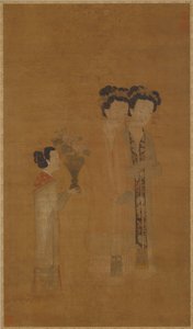 Dames de cour et servante, dynastie Ming, 16ème siècle