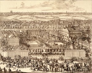 Quartier allemand Nemetskaya sloboda à Moscou, partie droite, 1705 - Schoonebeek