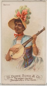 Banjo, de la série Instruments de musique N82 pour les cigarettes Duke, 1888