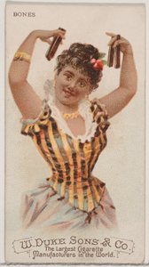 Os, de la série Instruments de musique N82 pour les cigarettes de la marque Duke, 1888 - Schumacher and Ettlinger