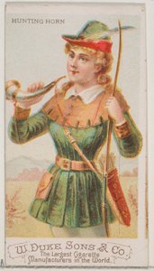 Cor de chasse, de la série Instruments de musique N82 pour les cigarettes Duke, 1888