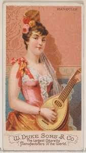 Mandoline, de la série Instruments de musique N82 pour les cigarettes Duke, 1888