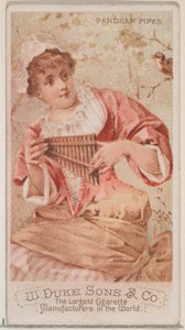 Flûtes de Pan, de la série Instruments de musique N82 pour les cigarettes Duke, 1888 - Schumacher and Ettlinger