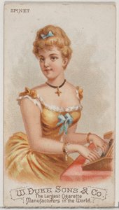 Épinette, de la série Instruments de musique N82 pour les cigarettes de la marque Duke, 1888 - Schumacher and Ettlinger